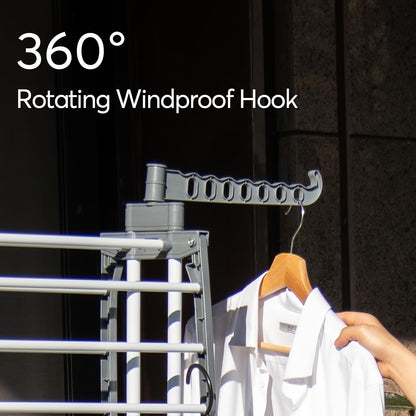 4-Tier Foldable Clothes Drying Rack – Heavy-Duty Metal Laundry Airer with Foldable Wings | Space-Saving Indoor & Outdoor Drying Stand