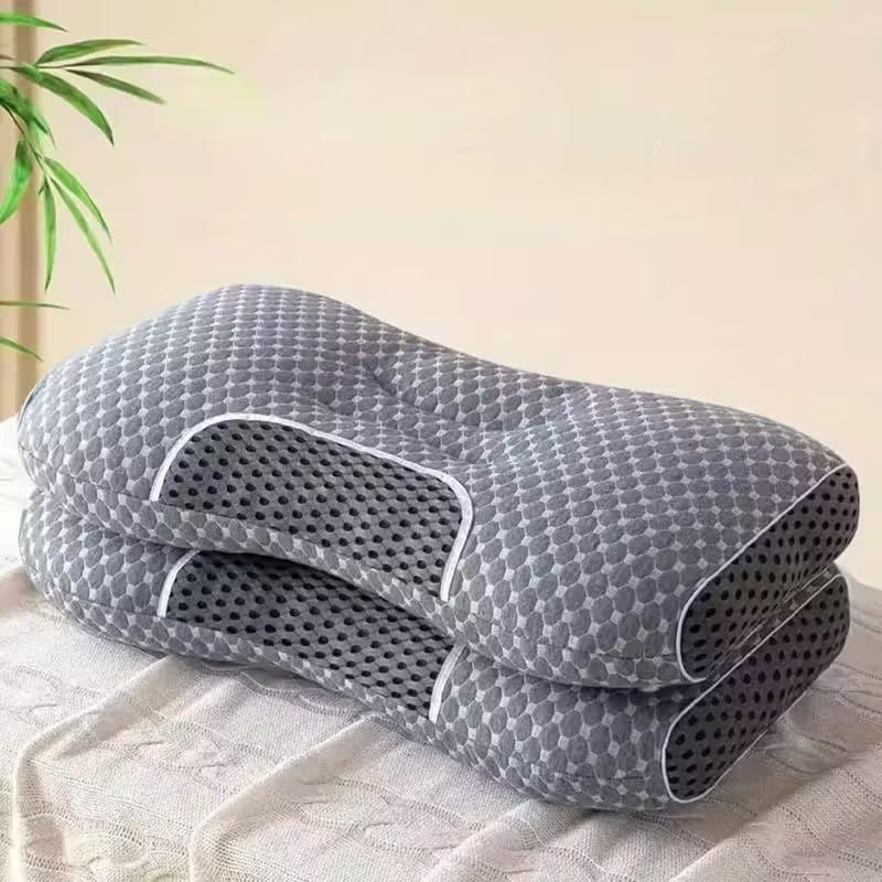 Ergonomic Memory Foam Neck Pillow | Adjustable Cervical Support Pillow with Removable Washable Cover | Breathable Orthopedic Pillow for Side, Back &amp; Stomach Sleepers