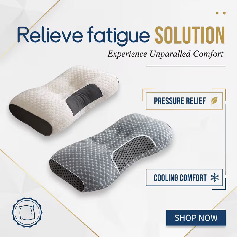 Ergonomic Memory Foam Neck Pillow | Adjustable Cervical Support Pillow with Removable Washable Cover | Breathable Orthopedic Pillow for Side, Back &amp; Stomach Sleepers