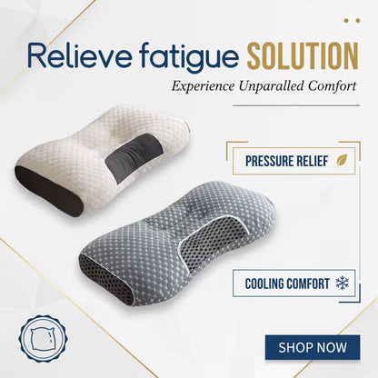 Ergonomic Memory Foam Neck Pillow | Adjustable Cervical Support Pillow with Removable Washable Cover | Breathable Orthopedic Pillow for Side, Back &amp; Stomach Sleepers