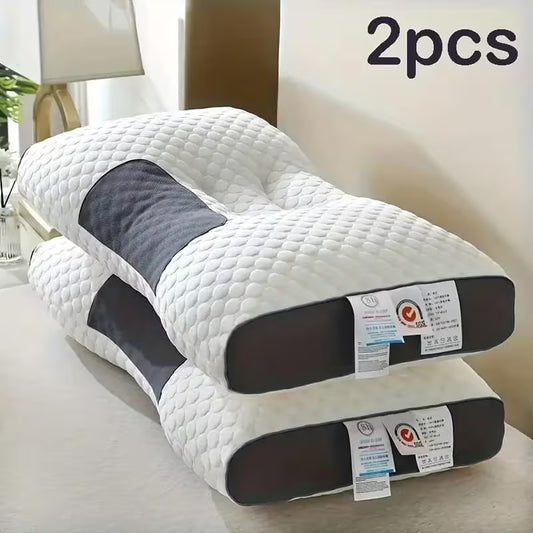 Ergonomic Memory Foam Neck Pillow | Adjustable Cervical Support Pillow with Removable Washable Cover | Breathable Orthopedic Pillow for Side, Back &amp; Stomach Sleepers