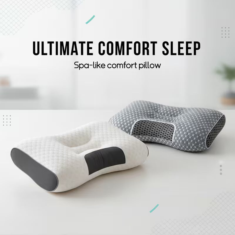 Ergonomic Memory Foam Neck Pillow | Adjustable Cervical Support Pillow with Removable Washable Cover | Breathable Orthopedic Pillow for Side, Back &amp; Stomach Sleepers