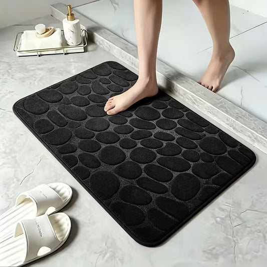 Coral Pebble Bath Mat, Absorbent and Non-Slip Foot Mat, 15.75x23.62inch