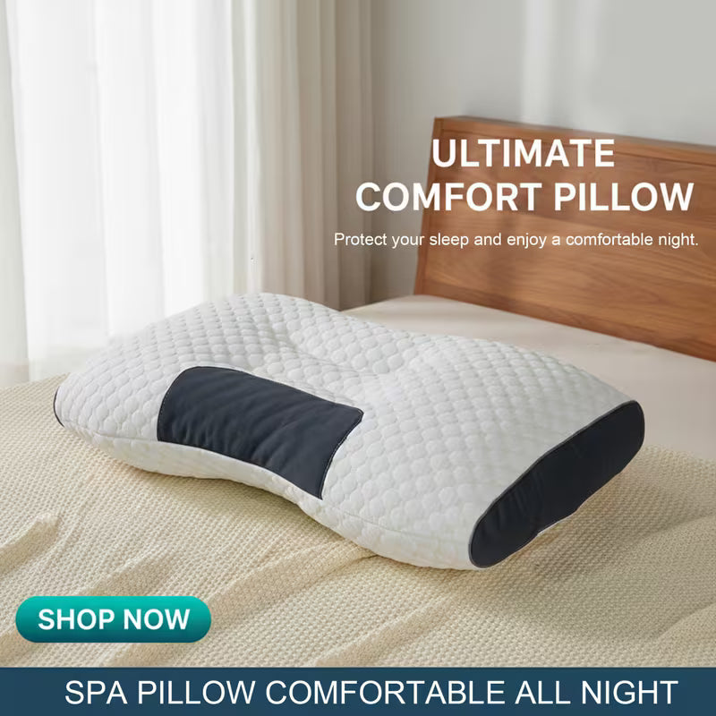 Ergonomic Memory Foam Neck Pillow | Adjustable Cervical Support Pillow with Removable Washable Cover | Breathable Orthopedic Pillow for Side, Back &amp; Stomach Sleepers
